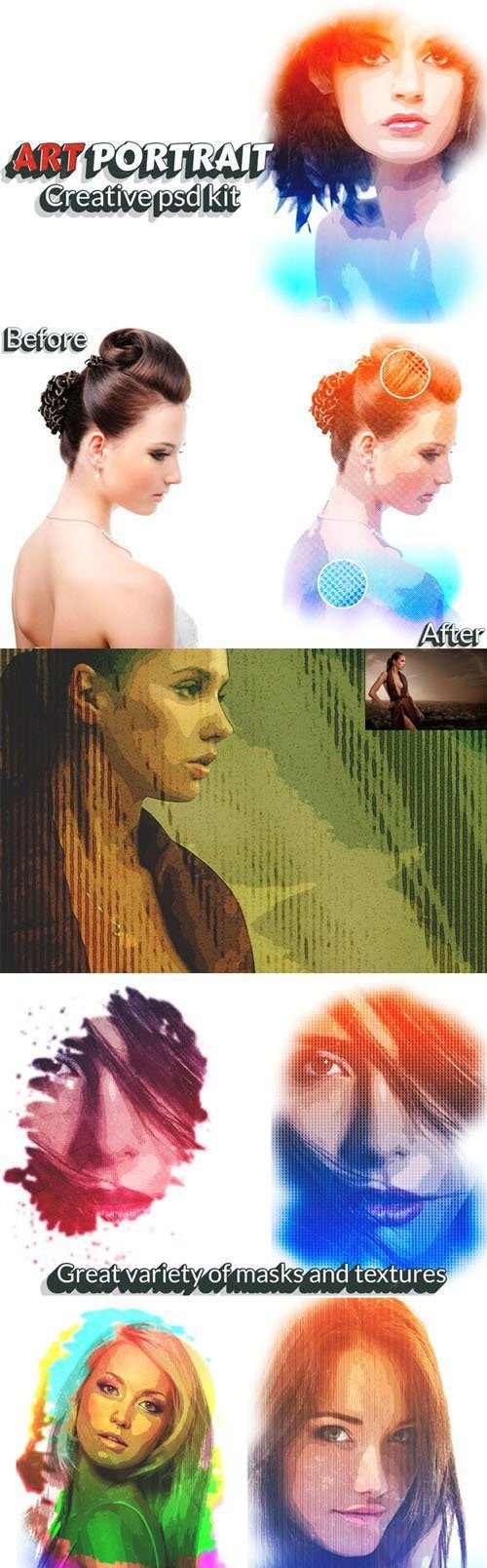 ART PORTRAIT CREATIVE PSD KIT .1