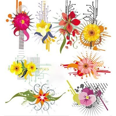 Floral Design Vector 03