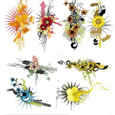 Floral Design Vector 04