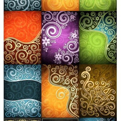 Abstract Vintage Floral Vector Background