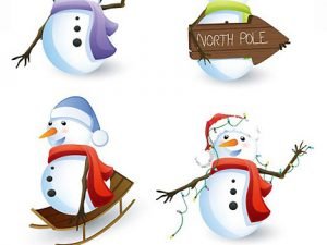 Cartoon Funny Snowmen