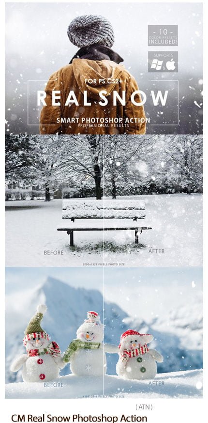 real.snow.photoshop.action Real Snow Photoshop Action