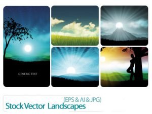 Stock Vector Landscapes eps