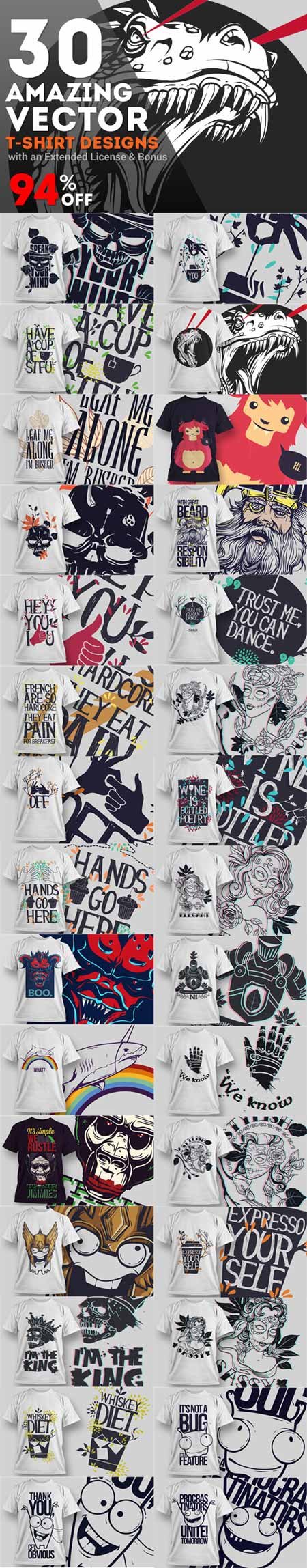 30 AMAZING VECTOR T-SHIRT DESIGNS.1