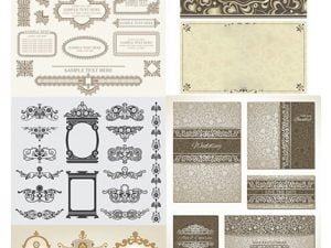 Decorative Frame And Invitations Vintage Style