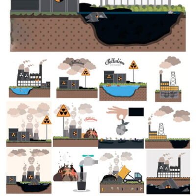 Pollution Design Background Vector Illustration