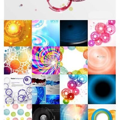 Abstract Background With Technology Circles