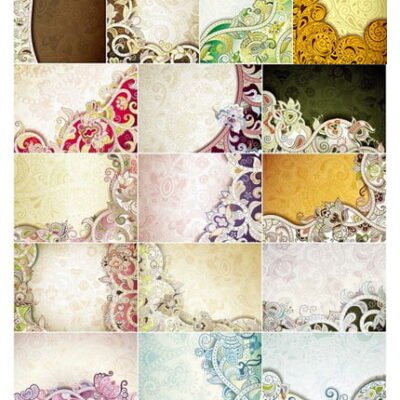 Abstract Backgrounds With Flowers Pattern