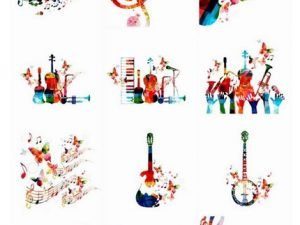 Abstract Musical Elements And Backgrounds