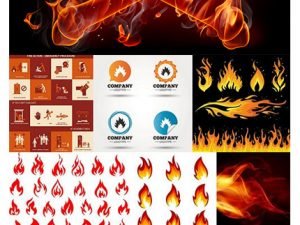 Amazing ShutterStock Fire Design Vector Elements