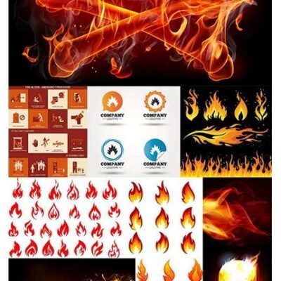 Amazing ShutterStock Fire Design Vector Elements