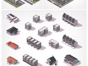 Amazing Shutterstock Isometric Buildings