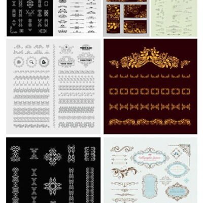 Amazing ShutterStock Retro Floral Elements