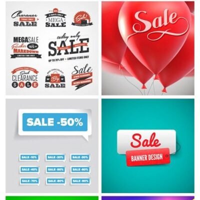 Amazing ShutterStock Sale Labels And Banners