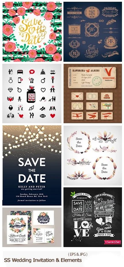 Amazing ShutterStock Wedding Invitation And Elements