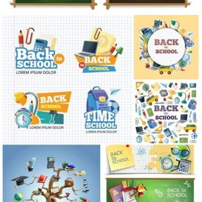 Back To School Vector Background Illustration Of School Elements