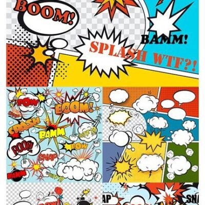 Boom Bomb Pop Art Comics Speech Explosion