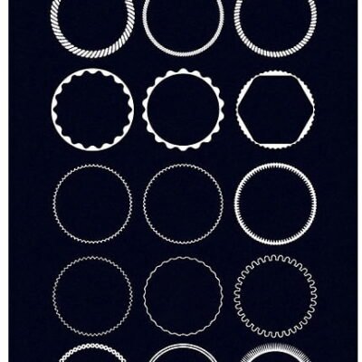 Border Pattern Illustrator Brushes Set