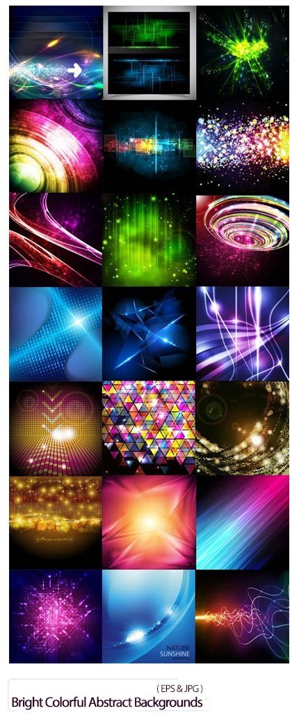 bright.colorful.abstract.backgrounds.vector Bright Colorful Abstract Backgrounds Vector