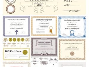 Certificate And Diploma Vector Collection