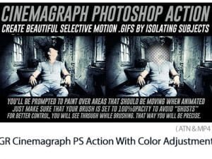 Cinemagraph Photoshop Action With Color Adjustment