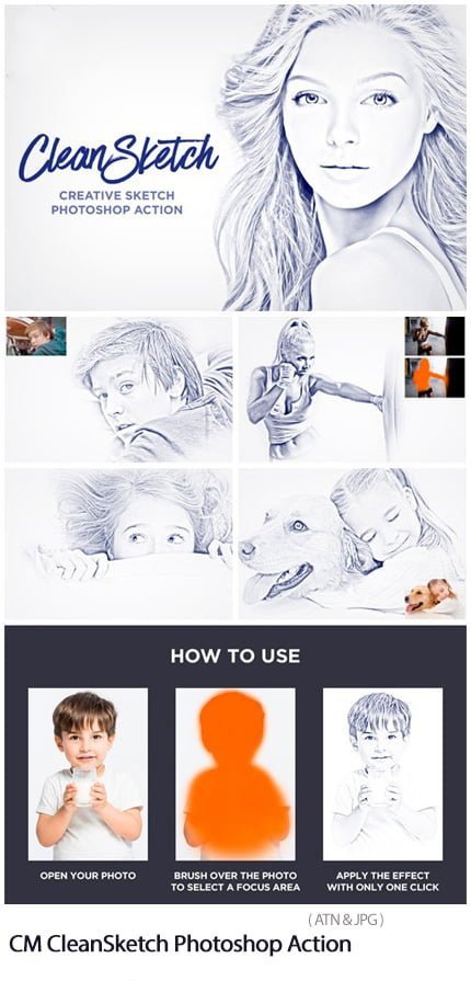 cleansketch.photoshop.action CleanSketch Photoshop Action