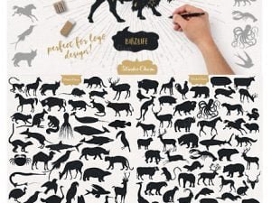 CM Handmade Textured Animal Silhouettes