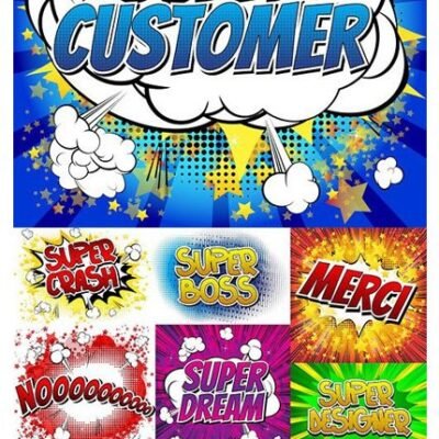 Comics Book Style Words