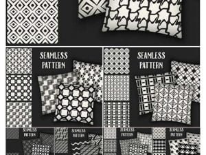 Creative Abstract Concept Vector Monochrome Geometric Pattern