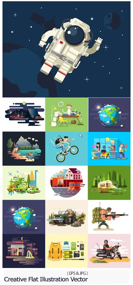 Creative Flat Illustration Vector