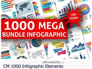 CreativeMarket 1000 Big Bundle Infographic Elements