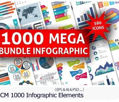 CreativeMarket 1000 Big Bundle Infographic Elements