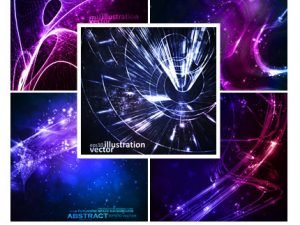 Dark Abstract Futuristic Backgrounds Vector