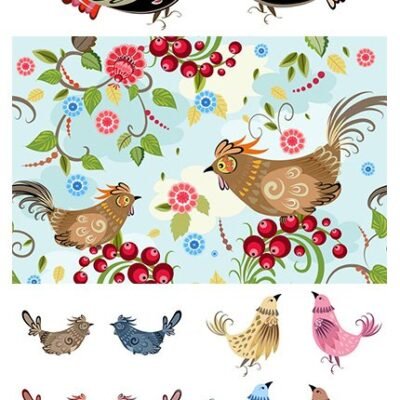 decorative.birdies.in.vector