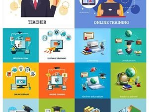 Education Internet Training Program Online Flat Design