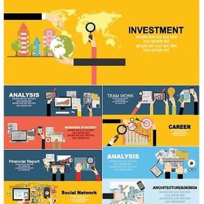 Flat Business Design Banner Vector