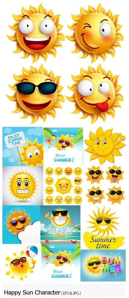 Happy Sun Character