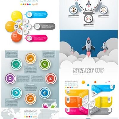 Modern Business Infographics Elements Collection 02