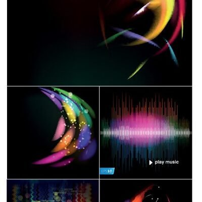 Multicolored Light Vector Backgrounds