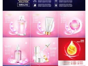 Advertising Poster Concept Cosmetics Vector 02