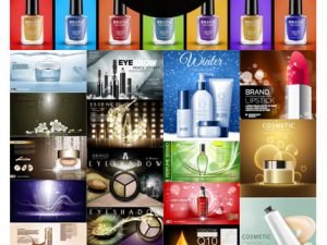 Advertising Poster Concept Cosmetics Vector 32-36