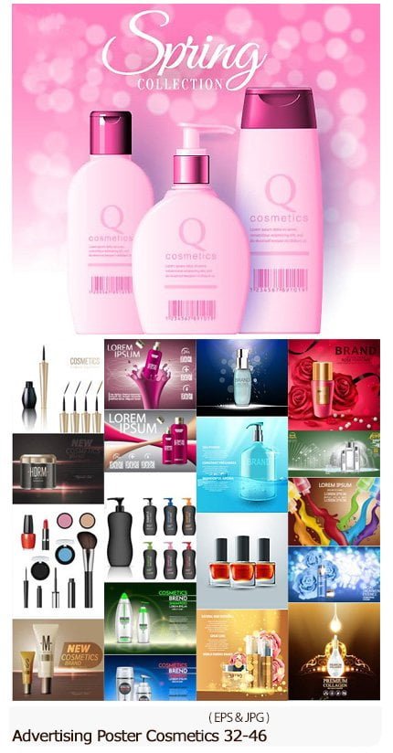 poster.concept.cosmetics.vector.42-46 Advertising Poster Concept Cosmetics Vector 42-46