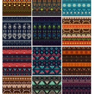 Set Of Vector Backgrounds With Different Patterns