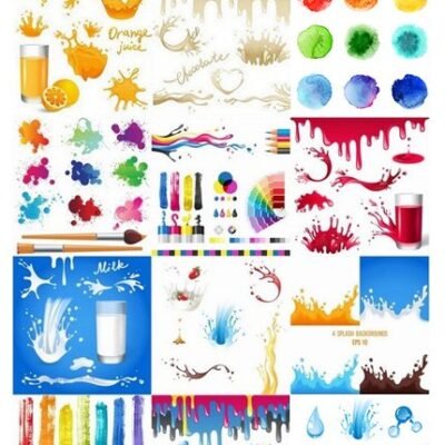 Splatter And Splashes Of Water Juice Chocolate