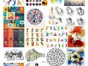 Sports Backgrounds And Design Elements In Vector From Stock