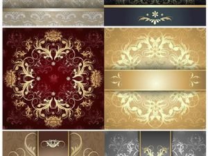 Stock Luxury Background With Golden Patterns