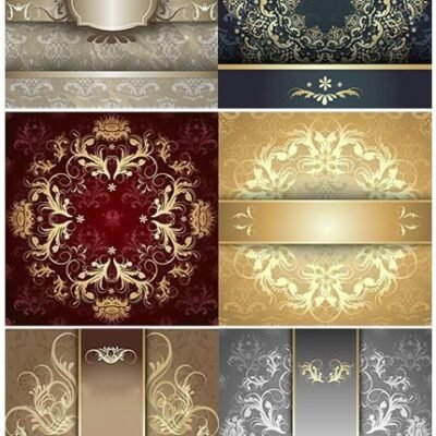 Stock Luxury Background With Golden Patterns