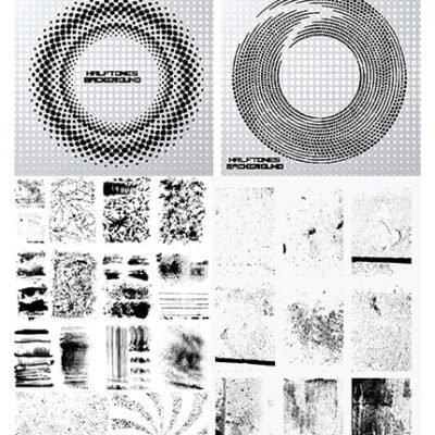 Stock Vector Abstract Halftone Design Element