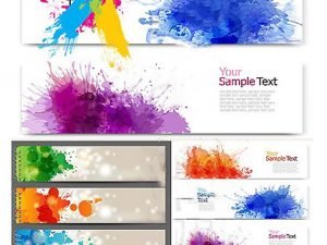 Stock vector Color Spots Banners