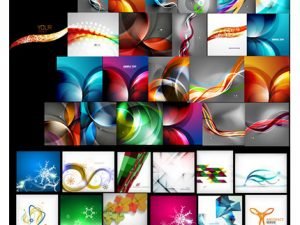 Stock Vector Mega Abstract Backgrounds Set